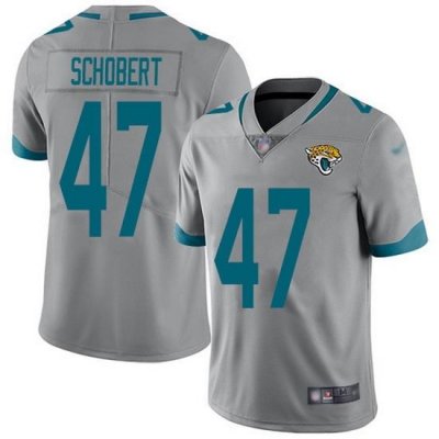 Nike Jaguars 47 Joe Schobert Silver Men Stitched NFL Limited Inverted Legend Jersey