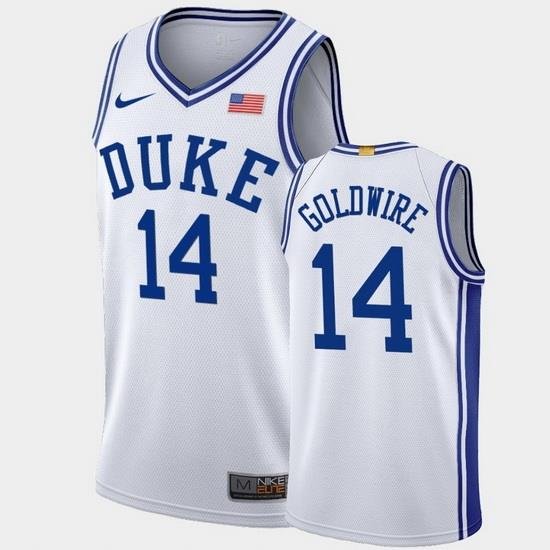 Duke Blue Devils Jordan Goldwire White Authentic Men'S Jersey