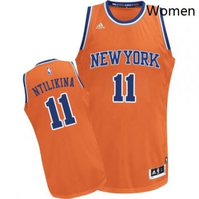 Womens Adidas New York Knicks 11 Frank Ntilikina Swingman Orange Alternate NBA Jersey