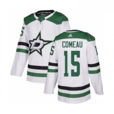 Youth Adidas Dallas Stars 15 Blake Comeau Authentic White Away NHL Jersey