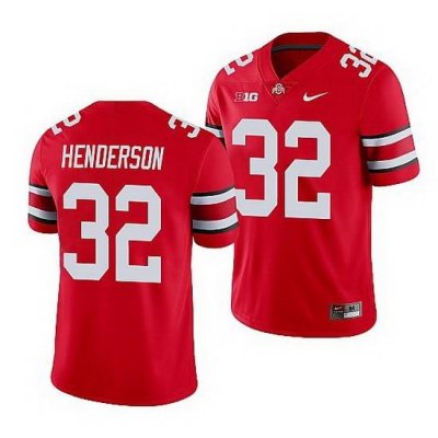 Ohio State Buckeyes Treveyon Henderson Scarlet Game Men'S Jersey