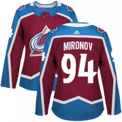 Womens Adidas Colorado Avalanche 94 Andrei Mironov Authentic Burgundy Red Home NHL Jersey