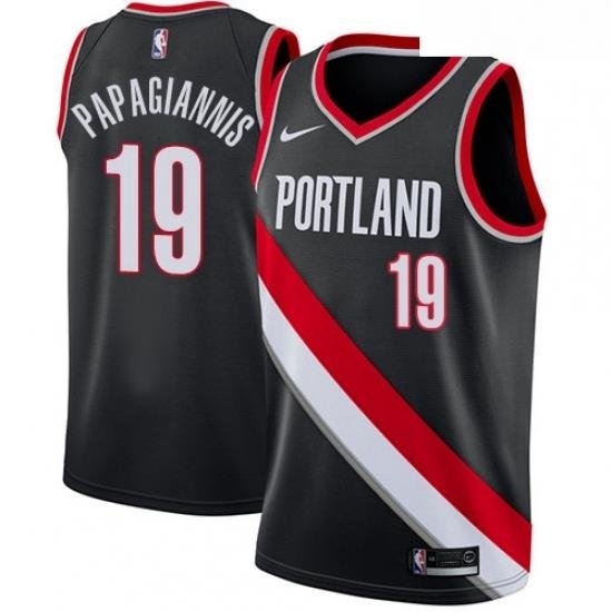 Youth Nike Portland Trail Blazers 19 Georgios Papagiannis Swingman Black NBA Jersey Icon Edition