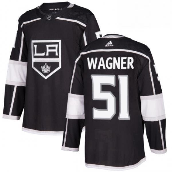 Mens Adidas Los Angeles Kings 51 Austin Wagner Authentic Black Home NHL Jersey