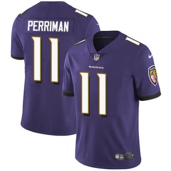 Nike Ravens #11 Breshad Perriman Purple Team Color Mens Stitched NFL Vapor Untouchable Limited Jersey