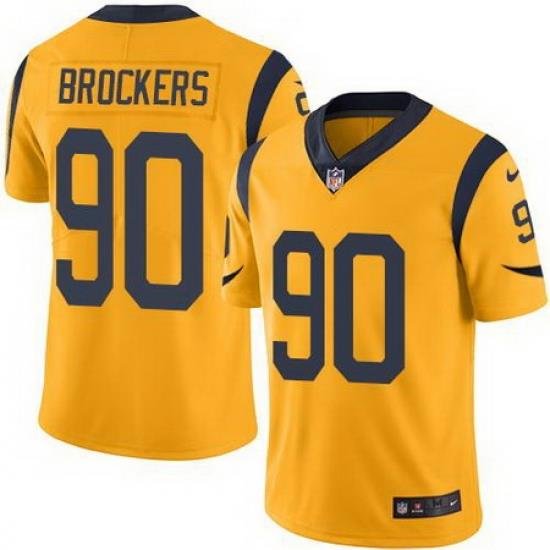 Nike Rams #90 Michael Brockers Gold Mens Stitched NFL Limited Rush Jersey