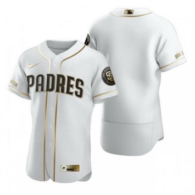 San Diego Padres Blank White Nike Mens Authentic Golden Edition MLB Jersey