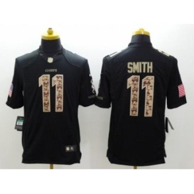 Nike Kansas City Chiefs 11 Alex Smith Black Limited Salute to Service NFL Jersey