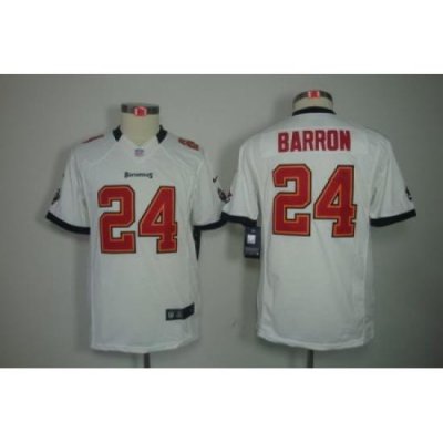 Youth Nike Tampa Bay Buccanee #24 Mark Barron White Color[Youth Limited Jerseys]