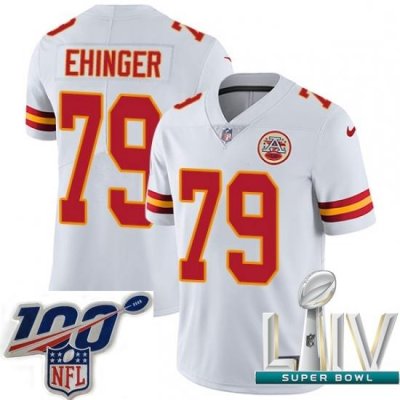 2020 Super Bowl LIV Men Nike Kansas City Chiefs #79 Parker Ehinger White Vapor Untouchable Limited Player NFL Jersey