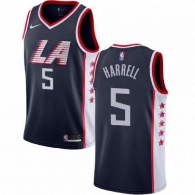 Mens Nike Los Angeles Clippers 5 Montrezl Harrell Swingman Navy Blue NBA Jersey City Edition