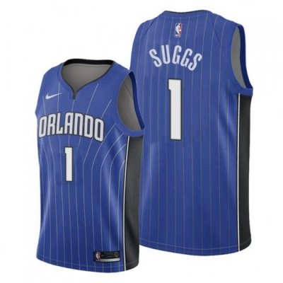 Men Orlando Magic 1 Jalen Suggs 2018 19 Icon Edition Blue NBA Jersey