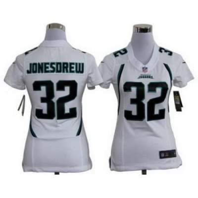 Women Nike Jacksonville Jaguars 32# Maurice Jones-DreW White Nike NFL Jerseys