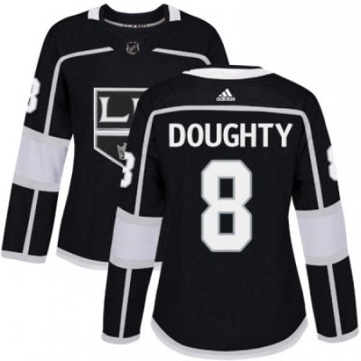 Womens Adidas Los Angeles Kings 8 Drew Doughty Authentic Black Home NHL Jersey