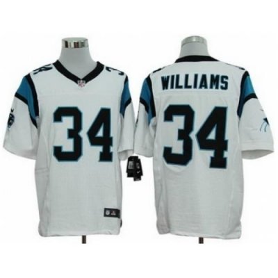 Nike Carolina Panthers 34 DeAngelo Williams White Elite NFL Jersey