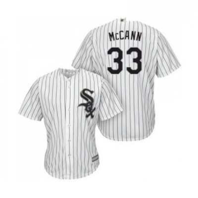 Youth Chicago White Sox 33 James McCann Replica White Home Cool Base Baseball Jersey