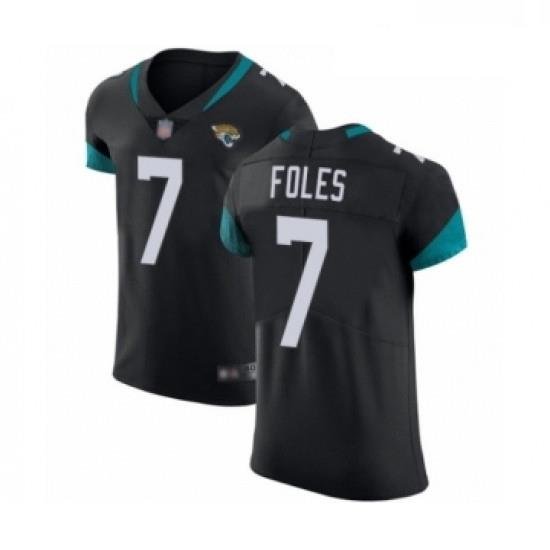 Men Jacksonville Jaguars 7 Nick Foles Black Team Color Vapor Untouchable Elite Player Football Jersey