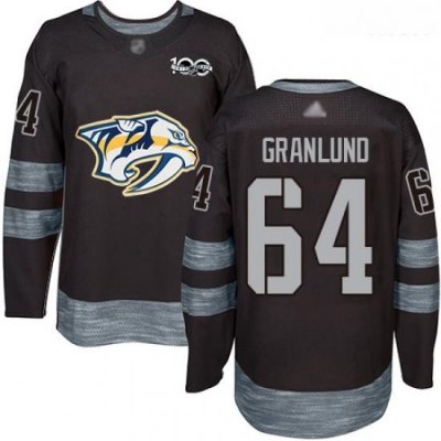 Predators #64 Mikael Granlund Black 1917 2017 100th Anniversary Stitched Hockey Jersey