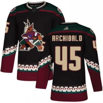 Youth Adidas Arizona Coyotes 45 Josh Archibald Premier Black Alternate NHL Jersey