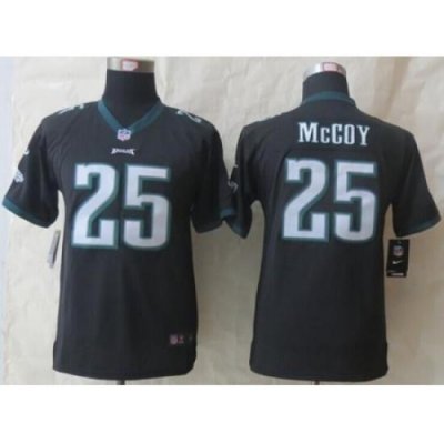 Kids Nike Philadelphia Eagles #25 LeSean McCoy Black NFL Jerseys