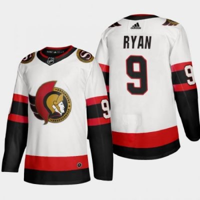 Ottawa Senators 9 Bobby Ryan Men Adidas 2020 21 Authentic Player Away Stitched NHL Jersey White