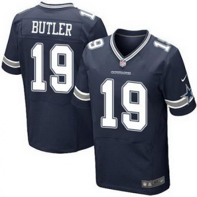 Nike Cowboys #19 Brice Butler Navy Blue Team Color Mens Stitched NFL Elite Jersey