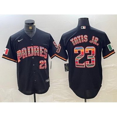 Men San Diego Padres 23 Fernando Tatis Jr  Mexico Black Cool Base Stitched Baseball jerseys