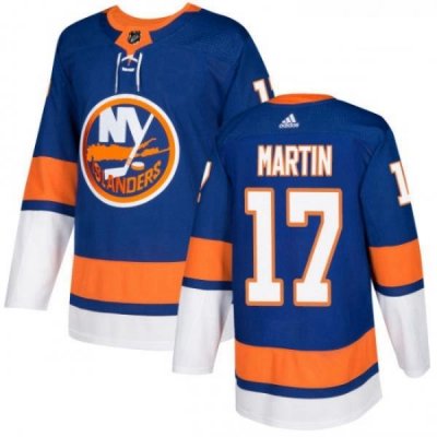 Youth Adidas New York Islanders 17 Matt Martin Authentic Royal Blue Home NHL Jersey