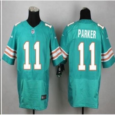 New Miami Dolphins #11 DeVante Parker Aqua Green Alternate Mens Stitched NFL Elite Jersey