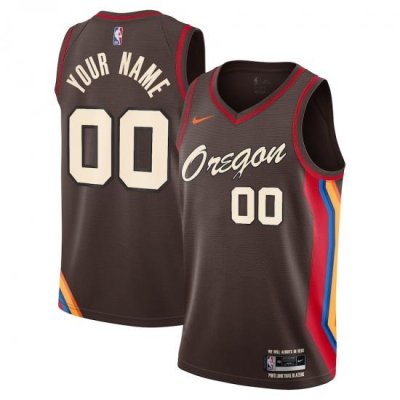 Men Women Youth Toddler Portland Blazers Brown Custom Nike NBA Stitched Jersey