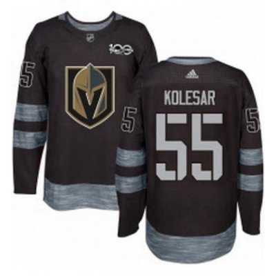 Mens Adidas Vegas Golden Knights 55 Keegan Kolesar Authentic Black 1917 2017 100th Anniversary NHL Jersey