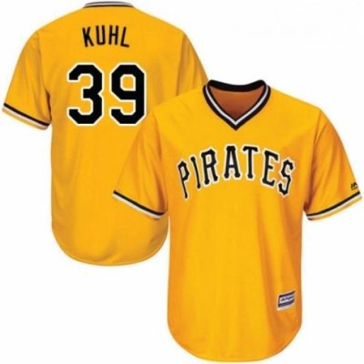 Youth Majestic Pittsburgh Pirates 39 Chad Kuhl Replica Gold Alternate Cool Base MLB Jersey