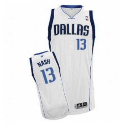 Youth Adidas Dallas Mavericks 13 Steve Nash Authentic White Home NBA Jersey