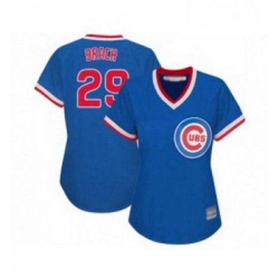 Womens Chicago Cubs 29 Brad Brach Authentic Royal Blue Cooperstown Baseball Jersey