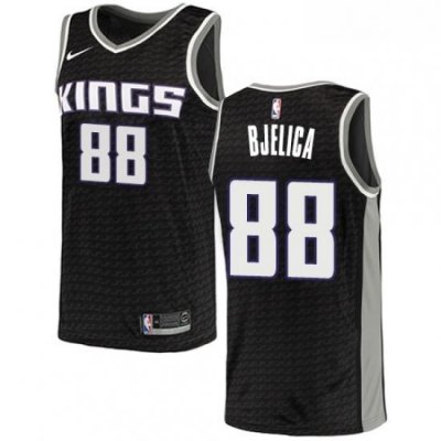 Mens Nike Sacramento Kings 88 Nemanja Bjelica Swingman Black NBA Jersey Statement Edition