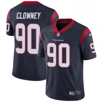 Youth Nike Houston Texans 90 Jadeveon CloWney Limited Navy Blue Team Color Vapor Untouchable NFL Jersey