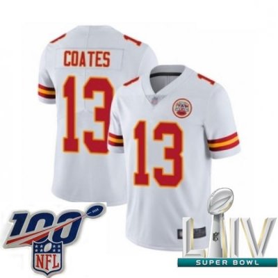 2020 Super Bowl LIV Men Kansas City Chiefs #13 Sammie Coates White Vapor Untouchable Limited Player Football Jersey