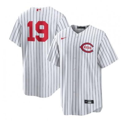 Men Cincinnati Reds 19 Joey Votto 2022 White Field Of Dreams Stitched Baseball Jersey