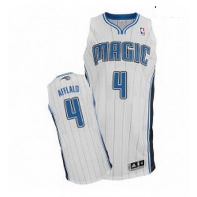 Mens Adidas Orlando Magic 4 Arron Afflalo Authentic White Home NBA Jersey