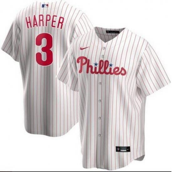 Phillies 3 Bryce Harper White 2020 Nike Cool Base Jersey