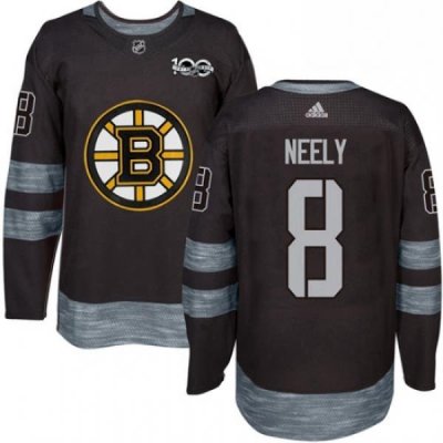 Mens Adidas Boston Bruins 8 Cam Neely Authentic Black 1917 2017 100th Anniversary NHL Jersey