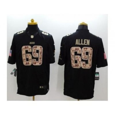 Youth Nike Chicago Bears 69 Jared Allen Black Stitched NFL Limited Salute to Service Jersey