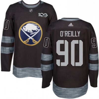 Mens Adidas Buffalo Sabres 90 Ryan OReilly Authentic Black 1917 2017 100th Anniversary NHL Jersey