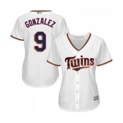 Womens Minnesota Twins 9 Marwin Gonzalez Replica White Home Cool Base Baseball Jersey