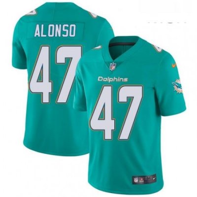 Mens Nike Miami Dolphins 47 Kiko Alonso Aqua Green Team Color Vapor Untouchable Limited Player NFL Jersey