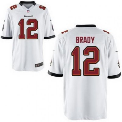 Men Nike Tampa Bay Buccaneers 12 Tom Brady White Vapor Stitched NFL Jersey