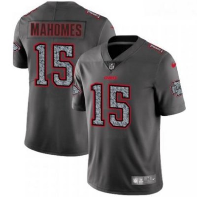 Nike Chiefs 15 Patrick Mahomes Gray Camo Vapor Untouchable Limited Jersey