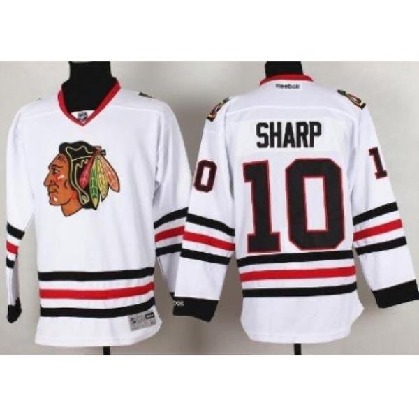 Chicago Blackhawks 10 Patrick Sharp White NHL Hockey Jersey