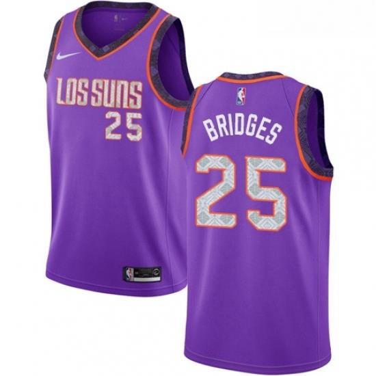 Youth Nike Phoenix Suns 25 Mikal Bridges Swingman Purple NBA Jersey 2018 19 City Edition