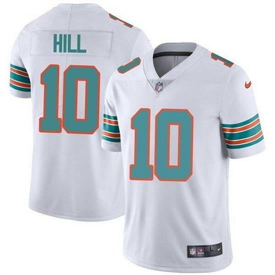 Women Miami Dolphins 10 Tyreek Hill White Vapor Untouchable Stitched Jersey